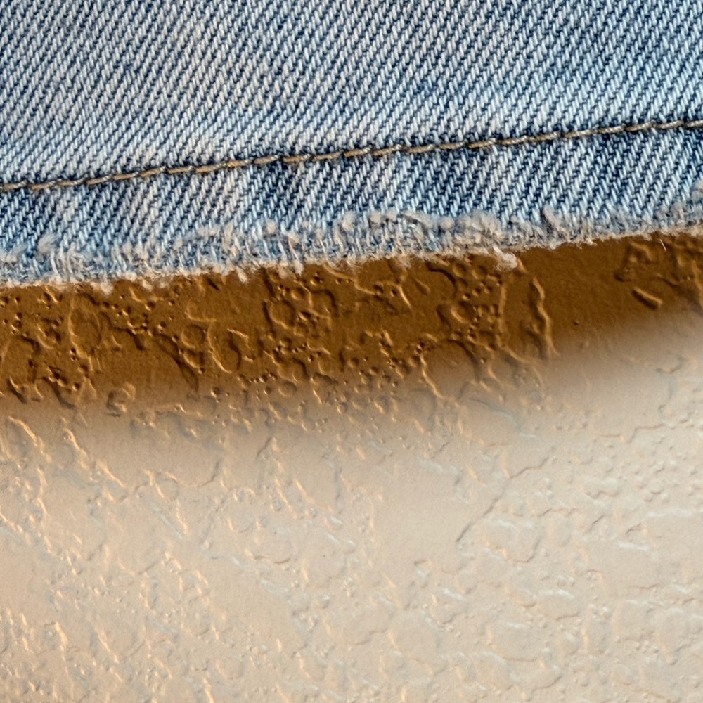 Seven7 Women's Sz 12 Sky Blue Straight Leg Jeans Distressed - Picture 5 of 16